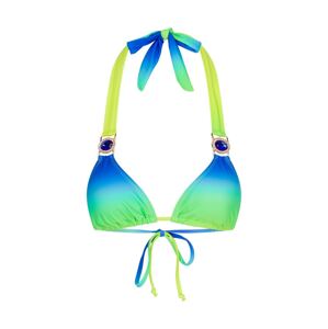 Moda Minx Bikinový top 'Club Tropicana'  modrá / zlatá / limetová