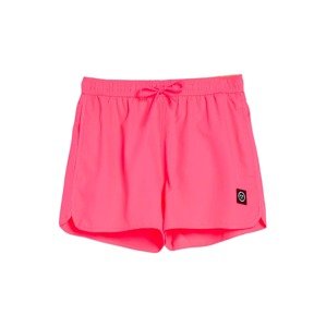 Bershka Plavecké šortky  fuksia / čierna / biela