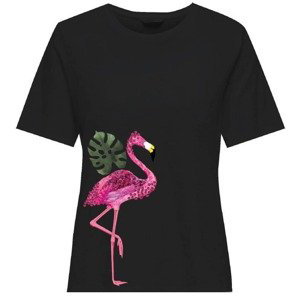 ONLY Tričko 'KITA'  kaki / ružová / pitaya / čierna