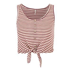 Only Petite Top 'CANNES'  béžová / farba lesného ovocia