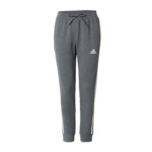 ADIDAS SPORTSWEAR Športové nohavice 'Essentials'  sivá / biela