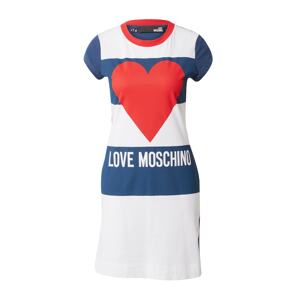 Love Moschino Šaty 'ABITO FELPA'  námornícka modrá / červená / biela