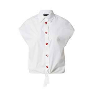 Love Moschino Blúzka 'CAMICIA'  červená / biela