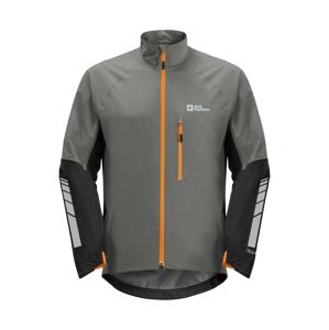 JACK WOLFSKIN Športová bunda  kaki / oranžová / čierna / biela