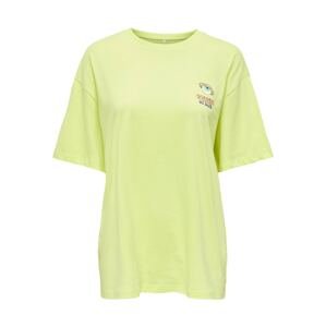 ONLY Oversize tričko 'LIV'  citrónová žltá / tmavofialová / oranžová / čierna