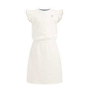 WE Fashion Šaty  svetlobéžová / biela