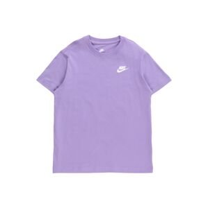 Nike Sportswear Tričko  svetlofialová / biela
