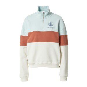 LEVI'S ® Mikina 'Graphic Rue 1/4 Zip Crew'  nebesky modrá / gaštanová / biela