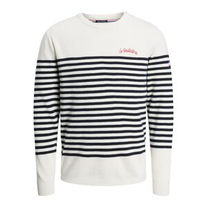 JACK & JONES Sveter 'MARTIN'  biela / šedobiela