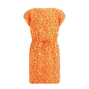 WE Fashion Šaty  oranžová / homárová / biela