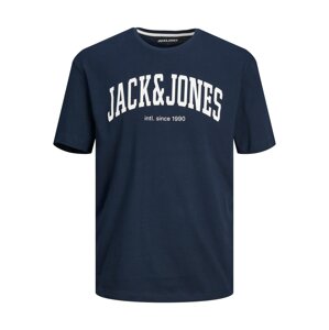 JACK & JONES Tričko 'Josh'  námornícka modrá / biela