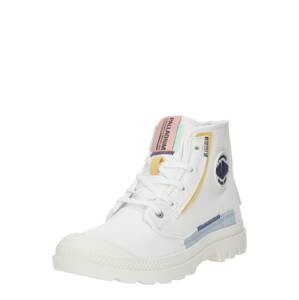 Palladium Šnurovacie členkové čižmy 'Pampa'  svetlomodrá / žltá / staroružová / biela