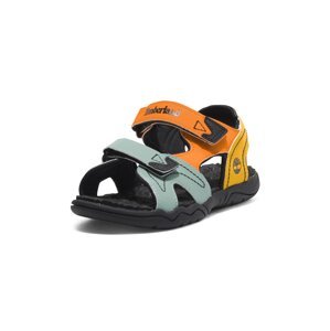 TIMBERLAND Otvorená obuv 'Adventure'  modrosivá / tmavožltá / svetlooranžová / čierna
