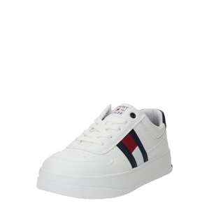 TOMMY HILFIGER Tenisky  tmavomodrá / tmavočervená / biela