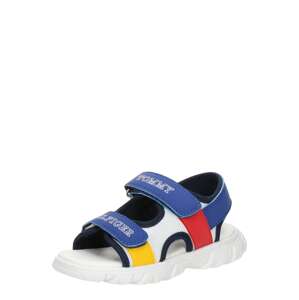 TOMMY HILFIGER Otvorená obuv  enciánová / žltá / krvavo červená / biela