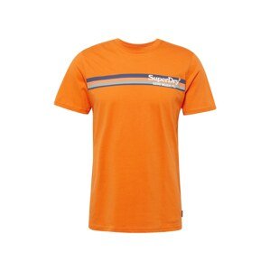 Superdry Tričko  námornícka modrá / sivá / oranžová / biela