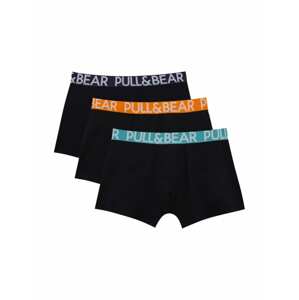 Pull&Bear Boxerky  námornícka modrá / vodová / oranžová / čierna