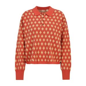 LEVI'S ® Sveter 'Remy Collard Sweater'  žltá / pastelovo žltá / tmavozelená / oranžová