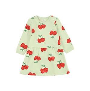 Lindex Šaty 'Cherry Hearts'  zelená / svetlozelená / červená / čierna