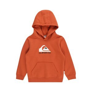 QUIKSILVER Športová mikina  oranžová / čierna / biela