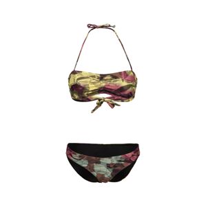 ARENA Športové bikiny 'BANDEAU'  limetková / baklažánová / orchideová