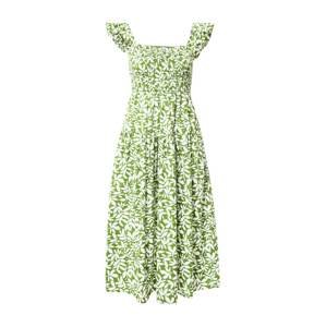 Abercrombie & Fitch Letné šaty  kiwi / biela