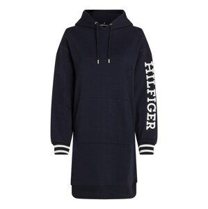 TOMMY HILFIGER Šaty  tmavomodrá / šedobiela