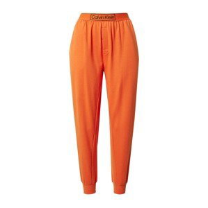 Calvin Klein Underwear Pyžamové nohavice  neónovo oranžová / čierna