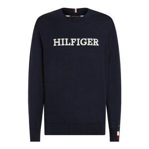 TOMMY HILFIGER Sveter  námornícka modrá / tmavočervená / biela