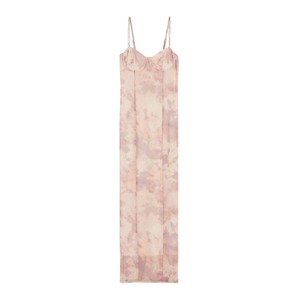 Bershka Šaty  orgovánová / rosé / púdrová