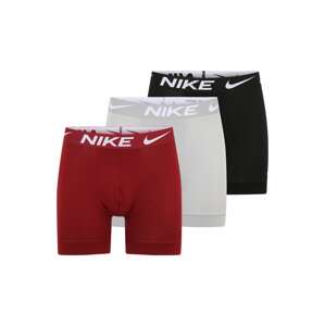 NIKE Boxerky  svetlosivá / bordová / čierna / biela