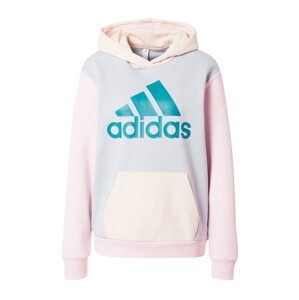 ADIDAS SPORTSWEAR Športová mikina 'Essentials Logo friend Fleece'  pastelovo modrá / pastelovo žltá / petrolejová / pastelovo ružová