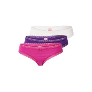 Hunkemöller Nohavičky  tmavofialová / fuksia / biela