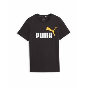 PUMA Tričko  šafránová / čierna / biela