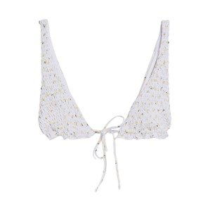 Bershka Bikinový top  tmavomodrá / žltá / biela