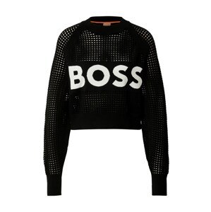 BOSS Orange Sveter  čierna / biela