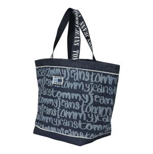 Tommy Jeans Shopper  modrá denim / biela