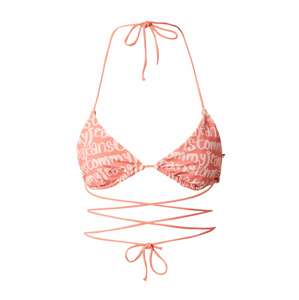 Tommy Jeans Bikinový top  pitaya / biela