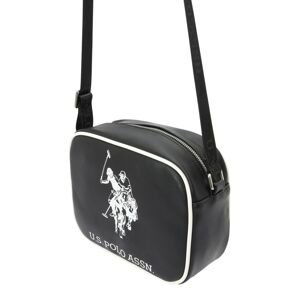 U.S. POLO ASSN. Taška cez rameno  čierna / strieborná / biela