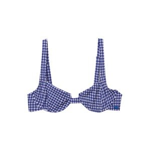 Pull&Bear Bikinový top  modrá / biela