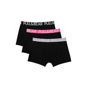 Pull&Bear Boxerky  svetlosivá / svetloružová / čierna / šedobiela