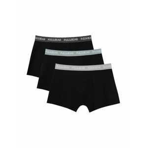 Pull&Bear Boxerky  sivá / antracitová / pastelovo zelená / čierna