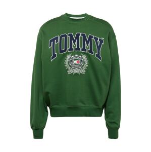 Tommy Jeans Mikina  tmavomodrá / tmavozelená / červená / biela