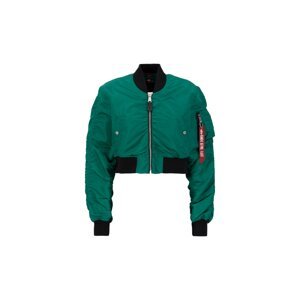 ALPHA INDUSTRIES Prechodná bunda  smaragdová / čierna