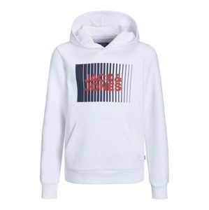 Jack & Jones Junior Mikina  červená / čierna / biela