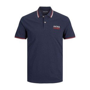 Jack & Jones Plus Tričko  modrá / krvavo červená / biela