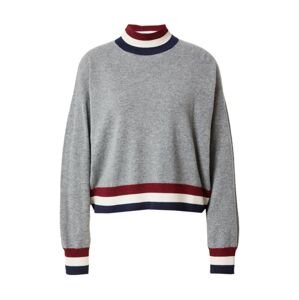 TOMMY HILFIGER Sveter  námornícka modrá / sivá / bordová / biela