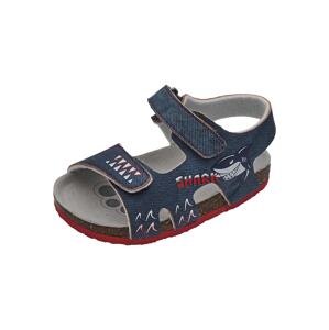 Chicco Otvorená obuv 'Fabio'  námornícka modrá / modrá denim / svetlosivá / červená