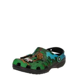 Crocs Otvorená obuv 'Minecraft'  svetlomodrá / hnedá / zelená / šedobiela