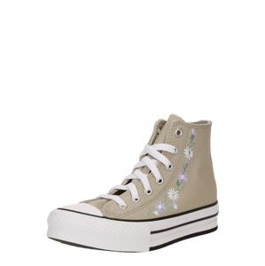 CONVERSE Tenisky 'CTAS'  olivová / svetlozelená / svetlofialová / biela